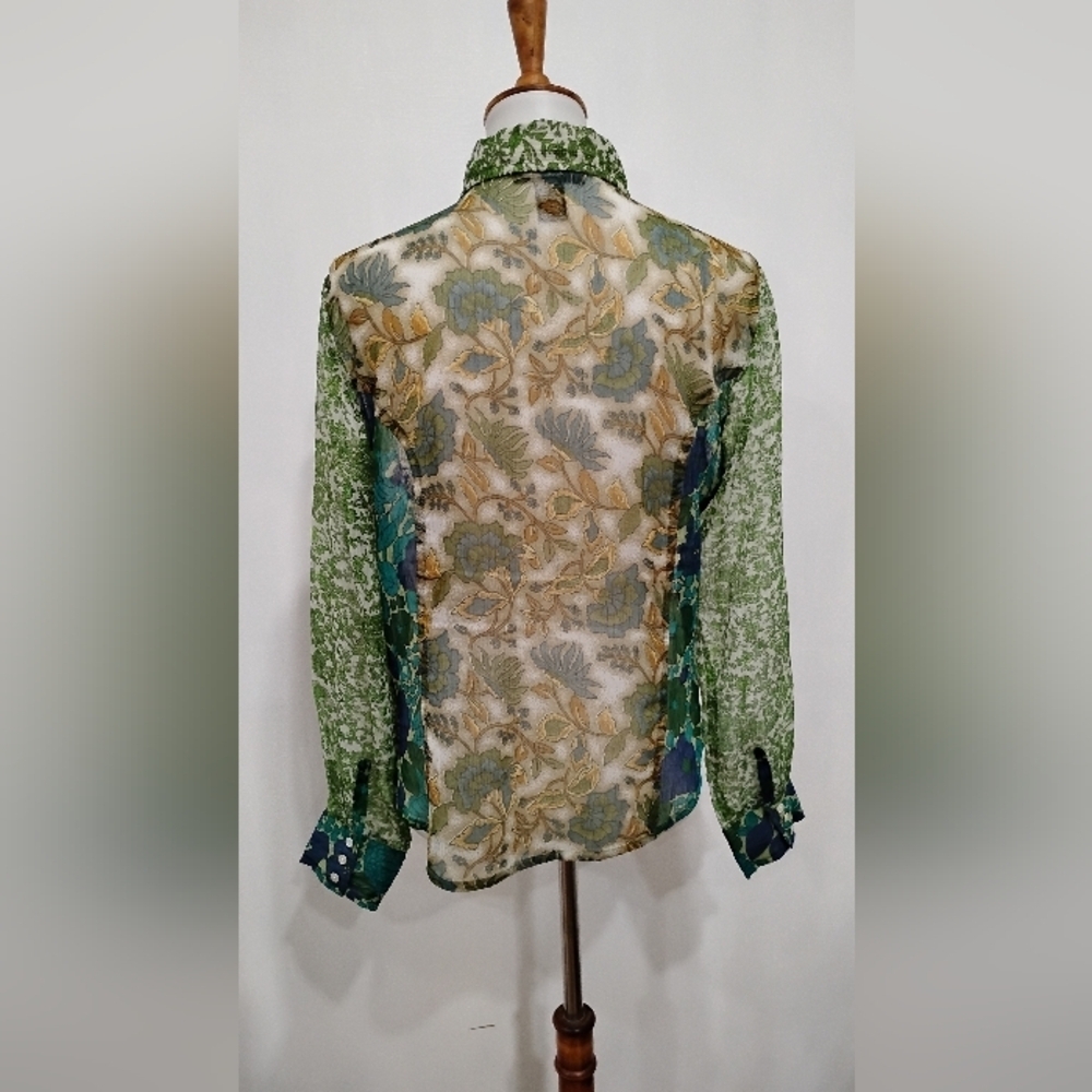KIKIT POLY CHIFFON PATCHWORK BLOUSE - Picture 5 of 9